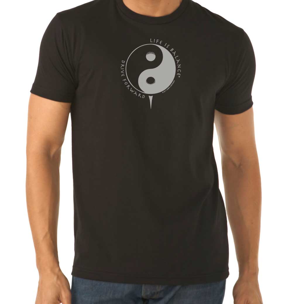 Men's/Unisex Golf T-shirt (black/white)